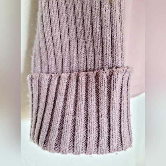 Harve Benard by Benard Holtzman Women's Wool Jacket Snap Knit Sleeve Lavender 16 - Picture 9 of 16